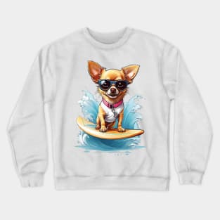 Surfing Chihuahua Crewneck Sweatshirt